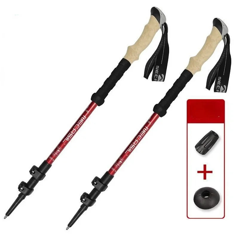2PCS Ultralight Trekking Poles Adjustable Hiking Sticks