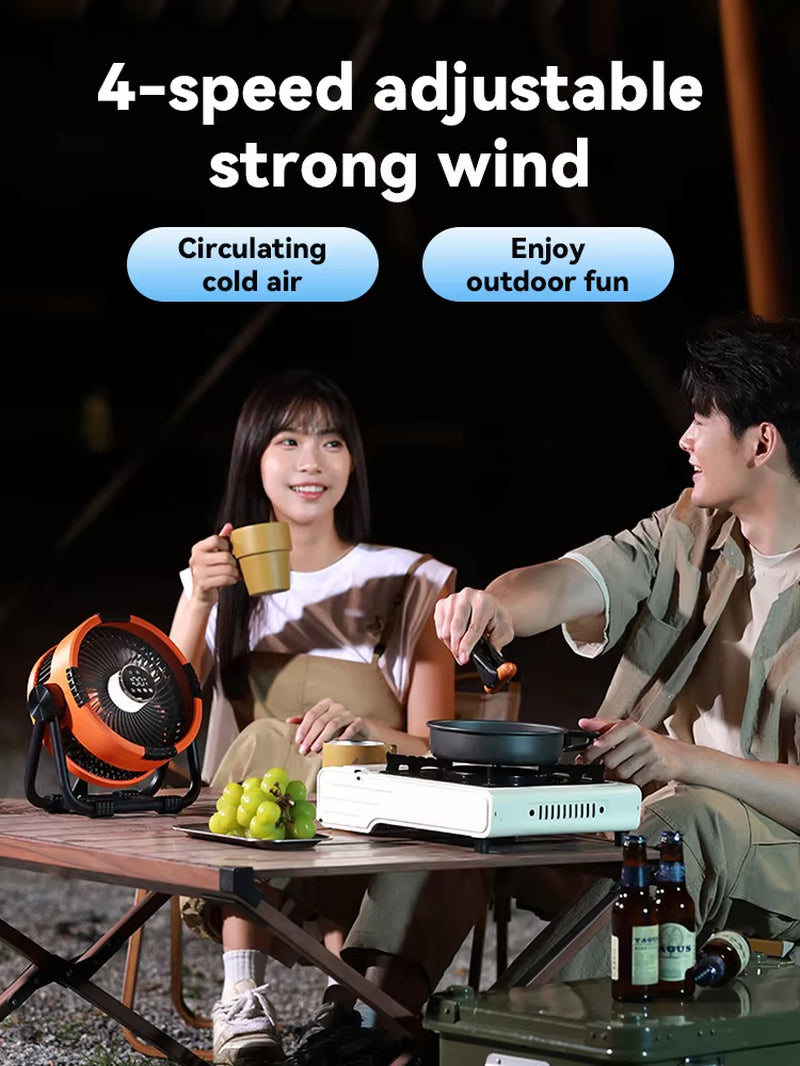 Camping Fan 20000Mah Rechargeable Portable Outdoor Camping Fan