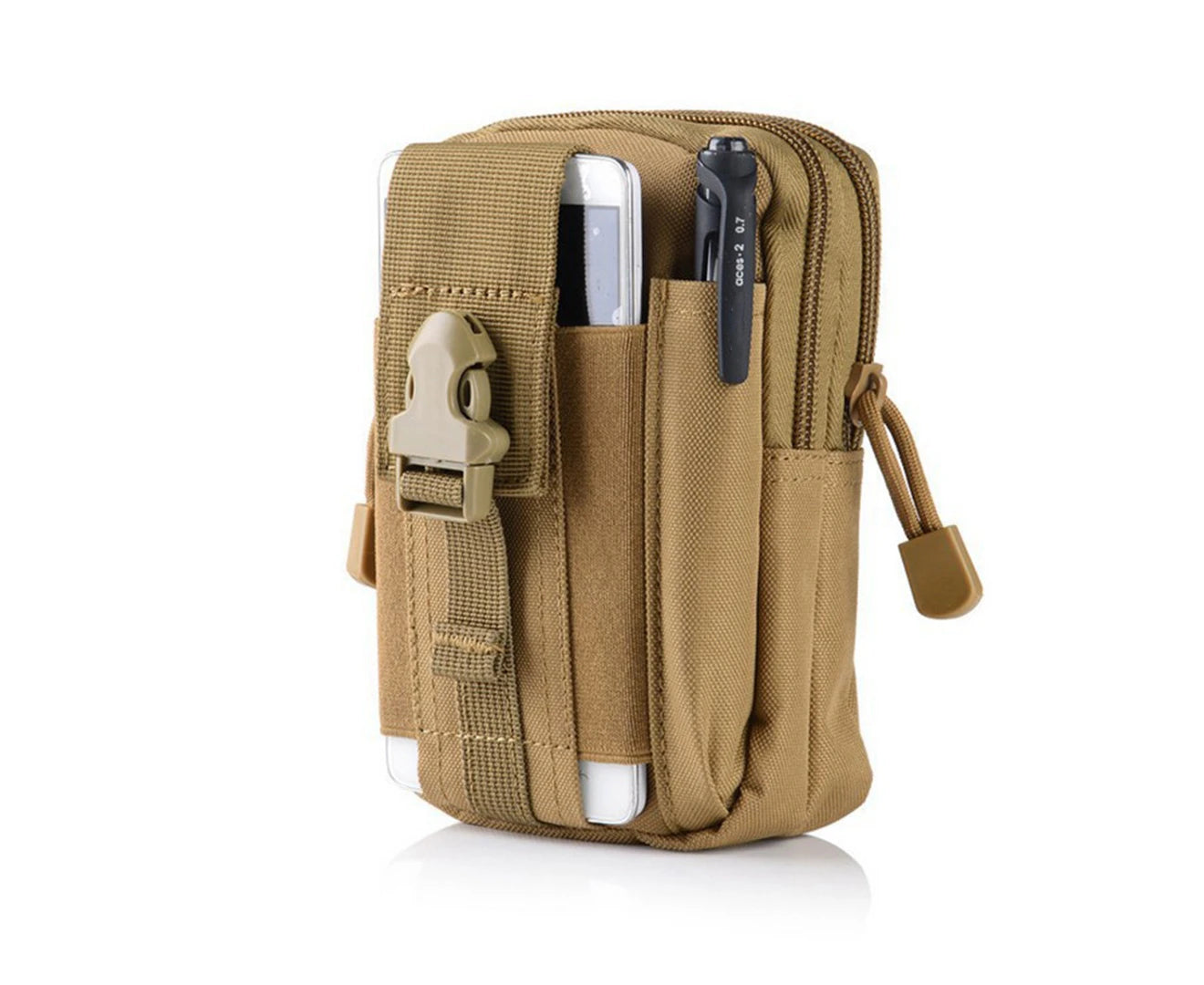 Outdoor Survival Pouch Waist Pack Emergency Tool Bag - Army Green