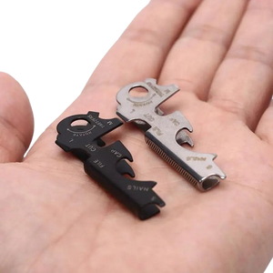 8 in 1 Outdoor Survival Gear Gadget Stainless Steel Keychain