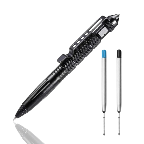 High Quality Metal Self Defense Tactical Pen School Student Office Ballpoint Pens Emergency Glass Breaker Survival Supplies