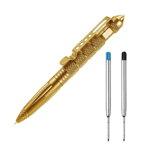 High Quality Metal Self Defense Tactical Pen School Student Office Ballpoint Pens Emergency Glass Breaker Survival Supplies