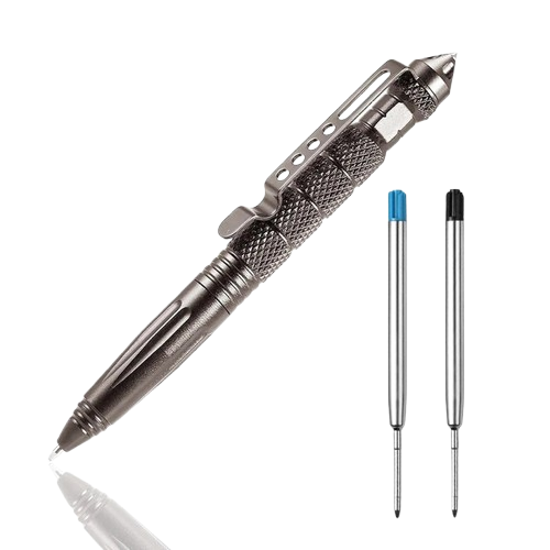 High Quality Metal Self Defense Tactical Pen School Student Office Ballpoint Pens Emergency Glass Breaker Survival Supplies