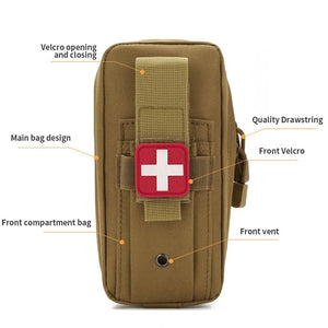 First Aid Kit Medical EDC Pouch Tactical Outdoor Medical Bag Tourniquet Scissors Waist Bag Tactical Survival Bag