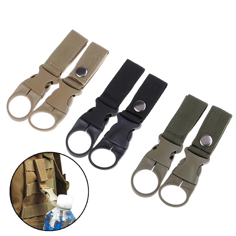 2Pcs Water Bottle Holder Carabiner Clip Backpack Belt Hook