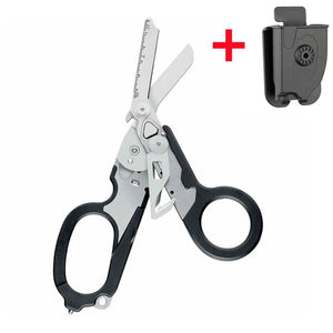 Multifunction  First Aid Tactical Folding Scissors Outdoor Survival Tool Combination Tactical Scissors Stainless Steel