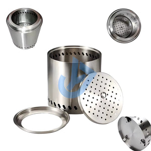 Portable Stainless Steel Mini Camping Stove & Fire Pit Heater