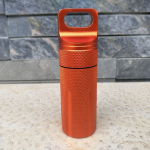 Outdoor Strong CNC Waterproof Emergency First Aid Kits Safety Survival Pill Bottle Aluminium Camping EDC Tank Box for Cigarettes