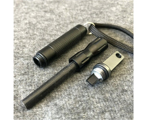 Outdoor Survival Magnesium Flint and Steel Striker Fire Starter Lighter Stick