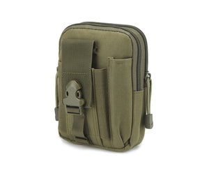 Outdoor Survival Pouch Waist Pack Emergency Tool Bag - Army Green