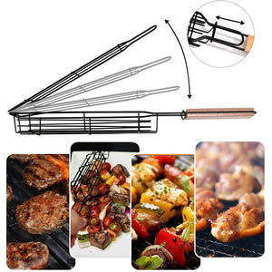 Portable Stainless Steel BBQ Grilling Basket Nonstick Tools