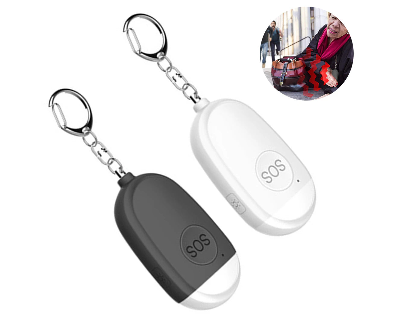 2 GP100 SOS Safety Alarms - English Black + English White