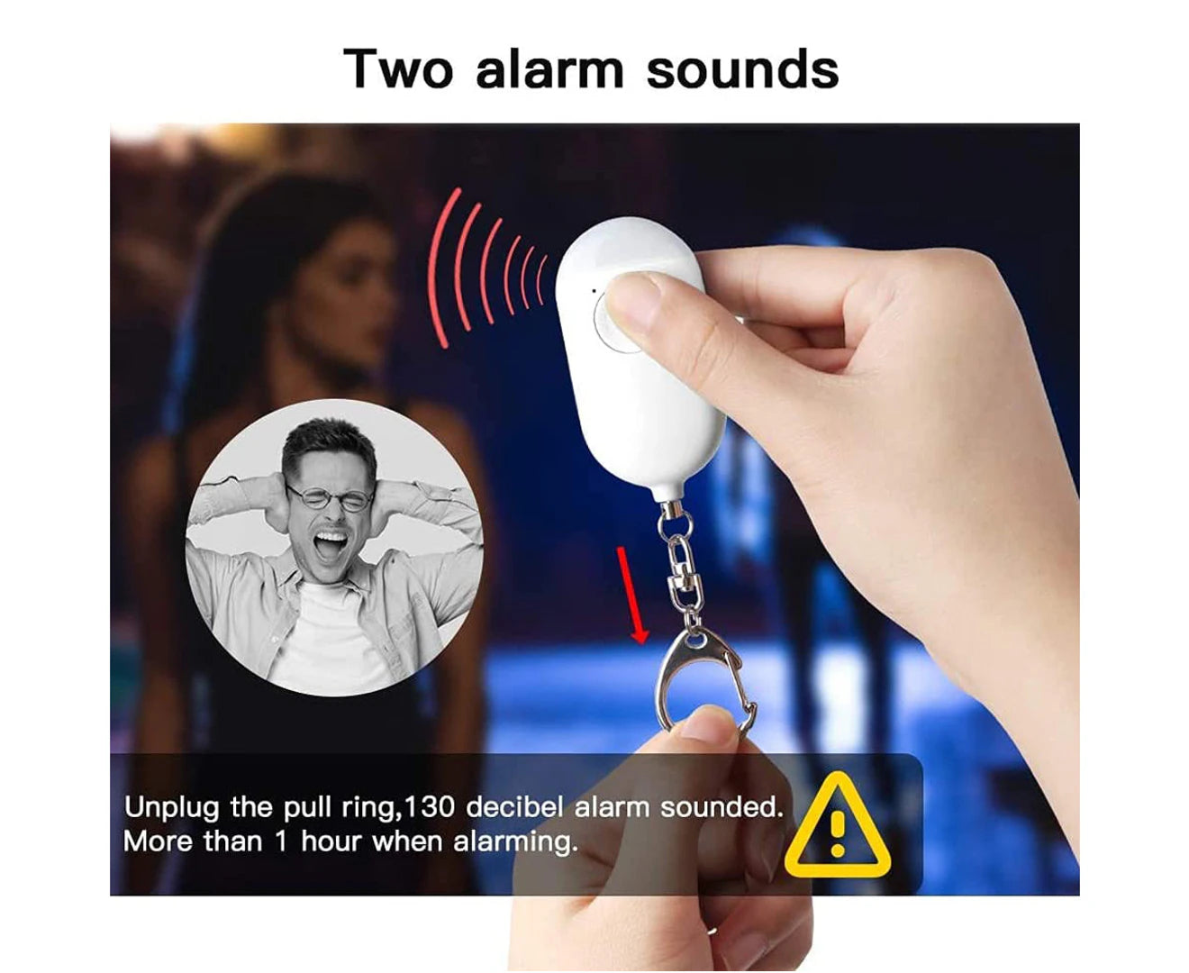 2 GP100 SOS Safety Alarms - English Black + English White