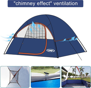 Camping Tent 2 Person, Waterproof Windproof Tent with Rainfly Easy Set Up