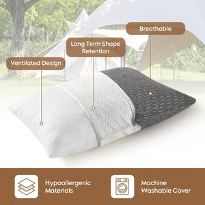 Small Shredded Memory Foam Pillow, Camping Pillow Travel Pillow