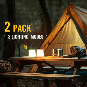 LED Camping Light 2 Pack Portable LED Tent Lantern 3 Modes