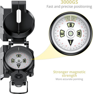 Military Compass with Clinometer Aluminum Alloy