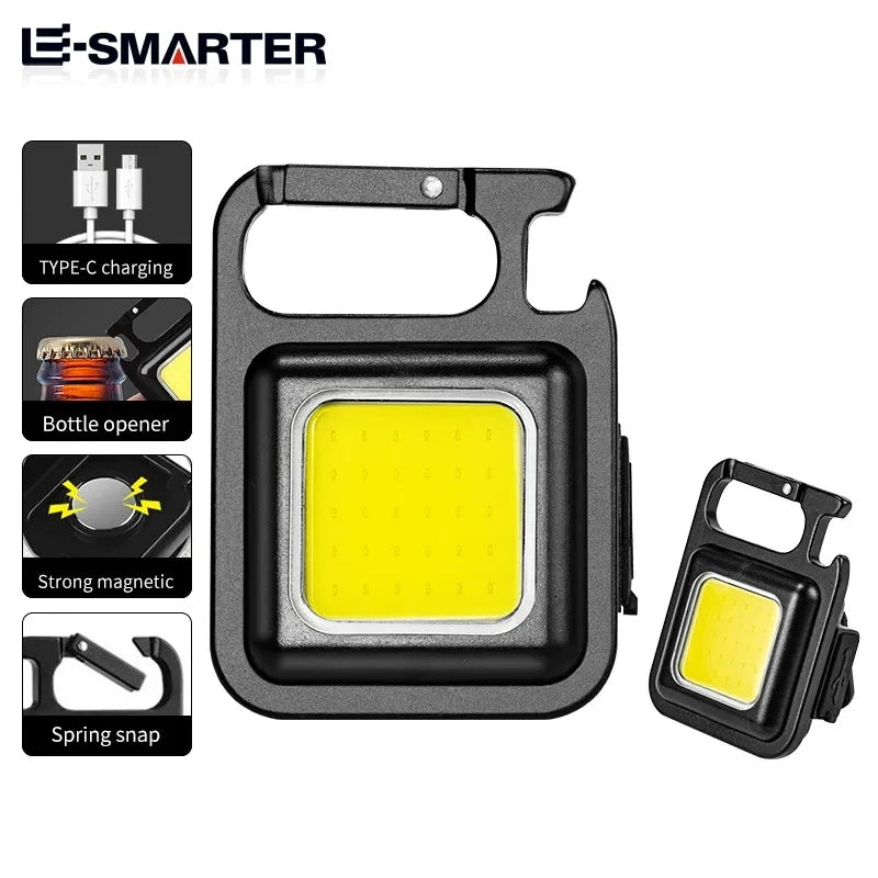 Flashlight Mini Keychain Lamp 4-Mode Waterproof EDC Torch