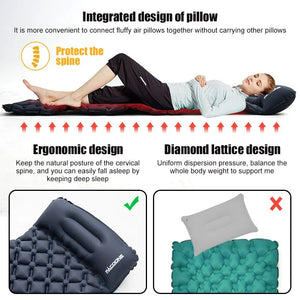 Cool Camping Mat Gear Camping Mat Camping Supplies Nature Hiking Inflatable Mat Portable Lightweight Camping Sleeping Mattress