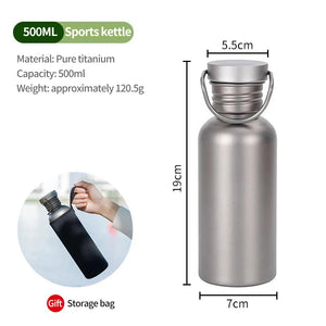 600Ml 750Ml Titanium Water Bottle Outdoor Camping Supplies Tourism Sports Cycling Hiking Camping Water Bottle