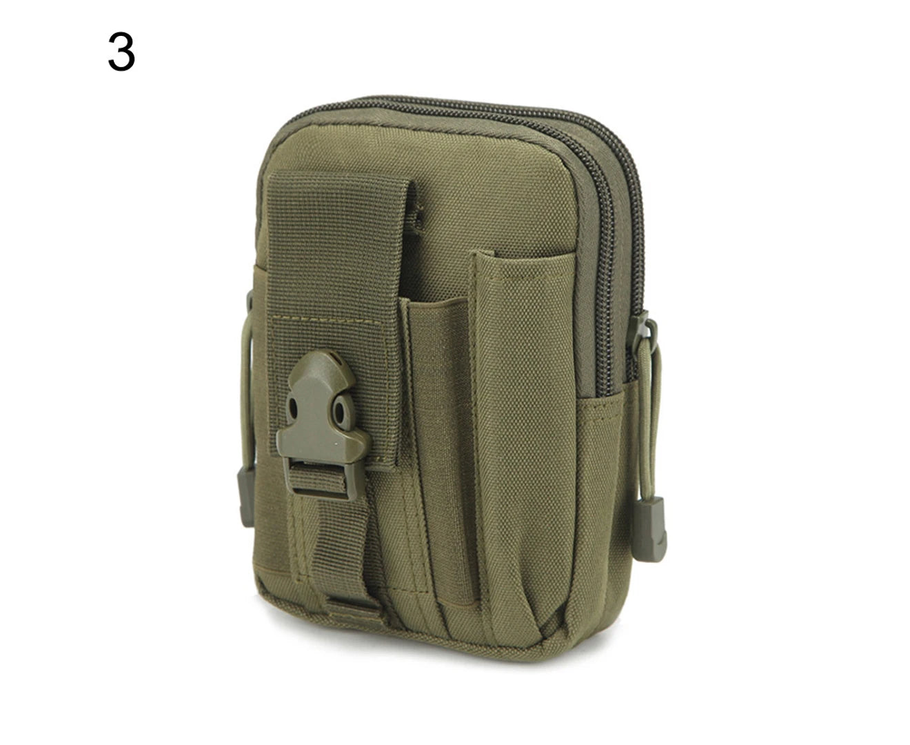 Outdoor Survival Pouch Waist Pack Emergency Tool Bag - Army Green