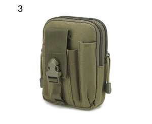 Outdoor Survival Pouch Waist Pack Emergency Tool Bag - Army Green