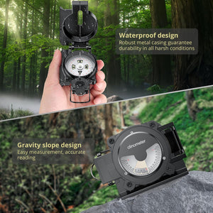 Military Compass with Clinometer Aluminum Alloy