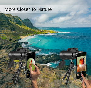 80X100 High-Powered Monocular Telescope with Tripod