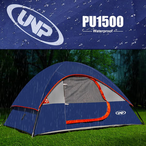 Camping Tent 2 Person, Waterproof Windproof Tent with Rainfly Easy Set Up