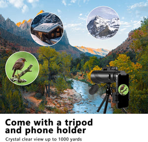 80X100 High-Powered Monocular Telescope with Tripod