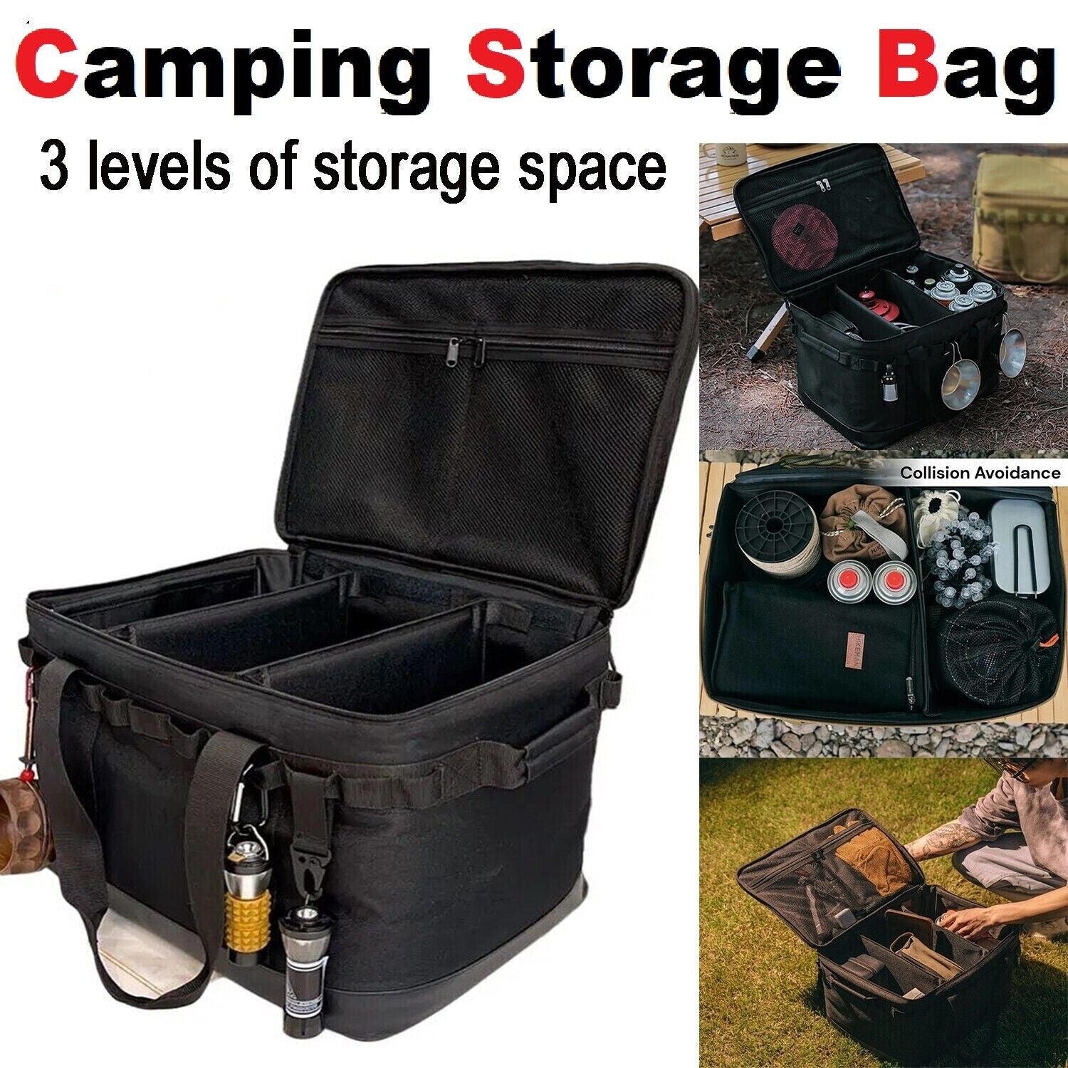 Outdoor Camping Storage Bags Large Lamp Tableware Meal Bag Camping Picnic Tool