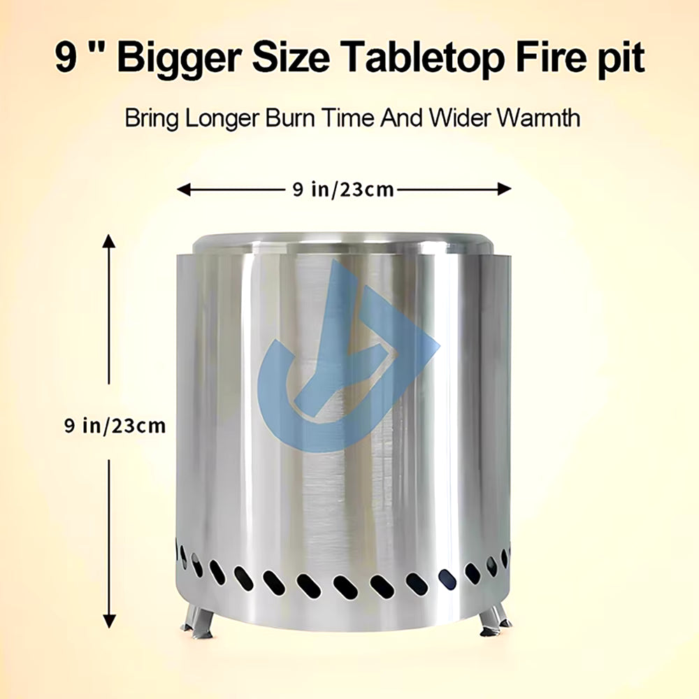 Portable Stainless Steel Mini Camping Stove & Fire Pit Heater