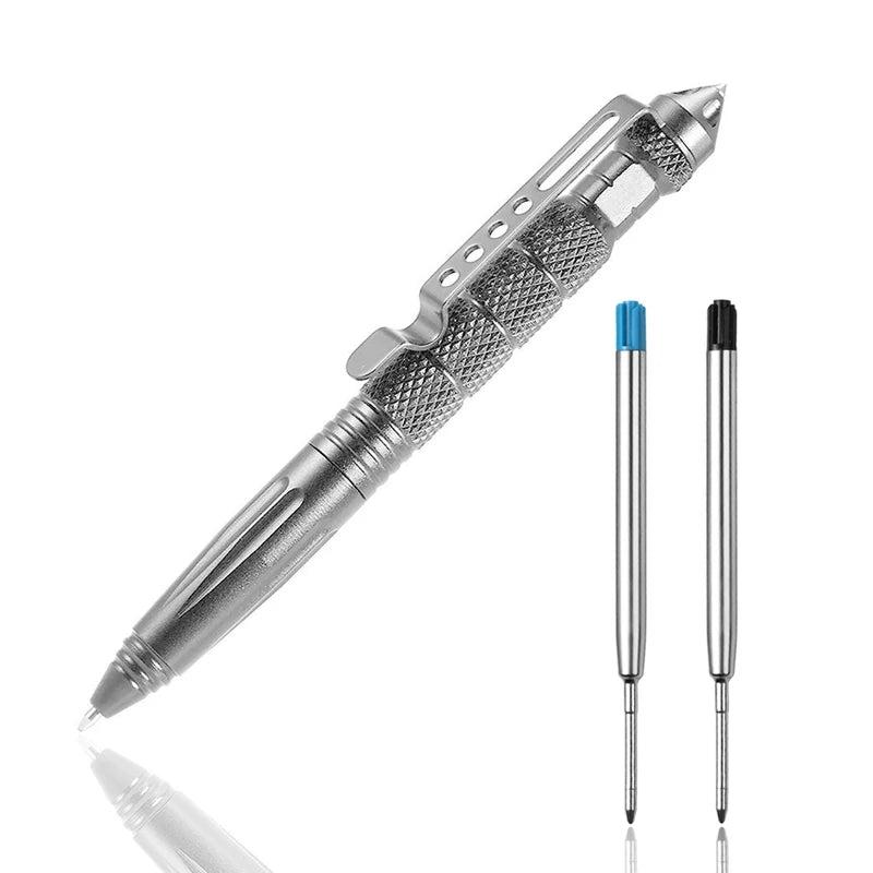 High Quality Metal Self Defense Tactical Pen School Student Office Ballpoint Pens Emergency Glass Breaker Survival Supplies