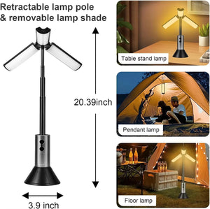 Rechargeable Waterproof Camping Lamp, 270° Rotatable