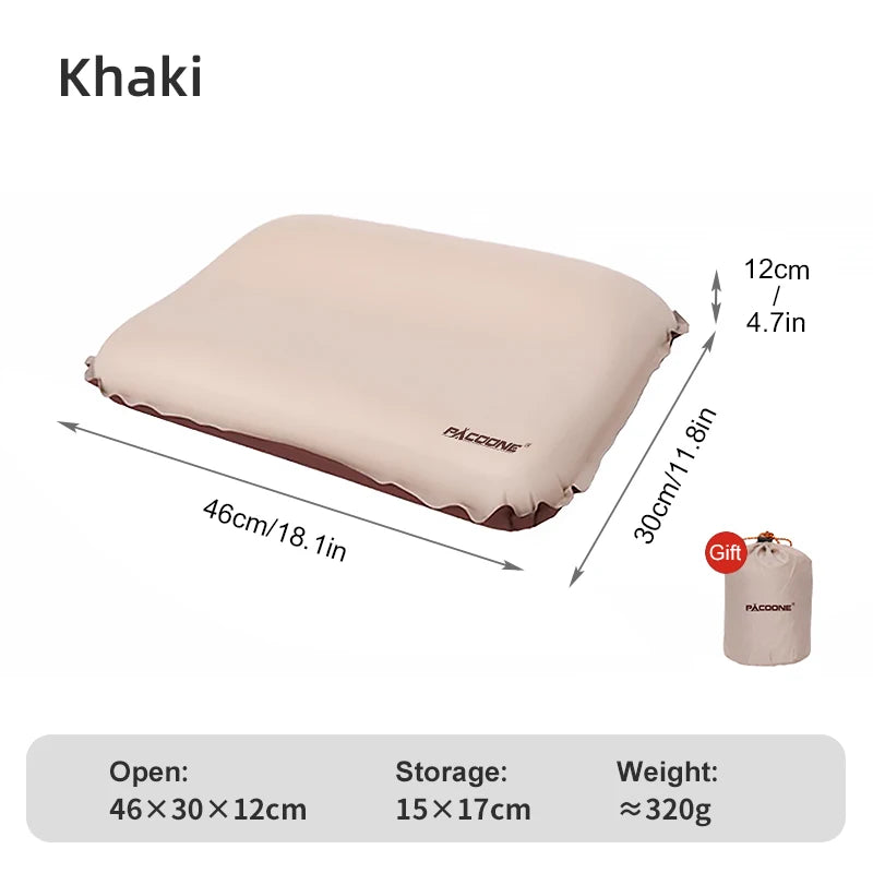 Self-Inflating 3D Camping Pillow Ultralight Outdoor Pillow