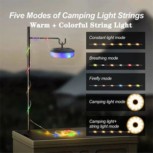 10M LED Camping Lamp Strip, Waterproof & Recyclable, Outdoor