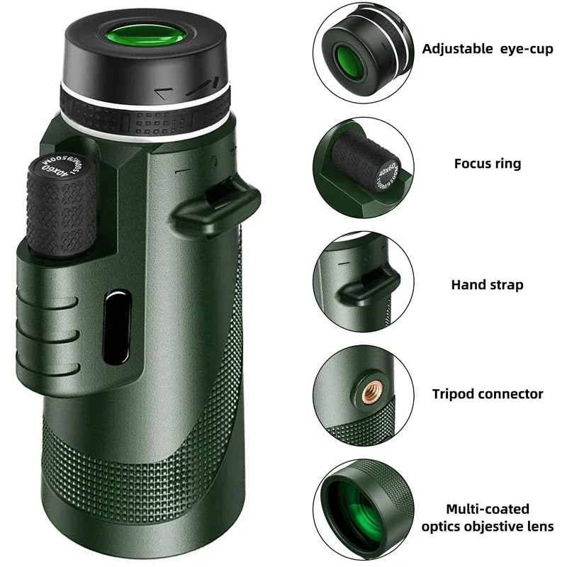Portable Zoom HD 5000M Telescope - Compact, Powerful for Outdoor Use
