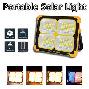 Solar LED Lantern, Rechargeable, Outdoor Camping Floodlight