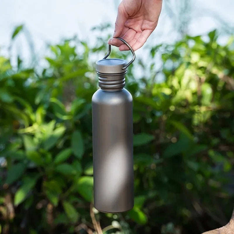 Titanium Water Bottle for Outdoor Sports, Camping & Hiking