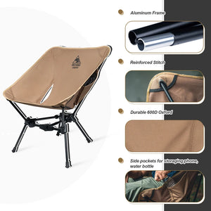 Camping Chair Foldable Outdoor Chair Triangle Framed Hiking Chair