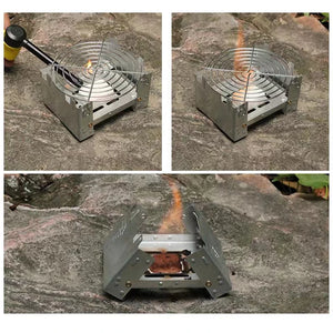 Compact Portable Alcohol Stove Burner for Outdoor Cooking, BBQ