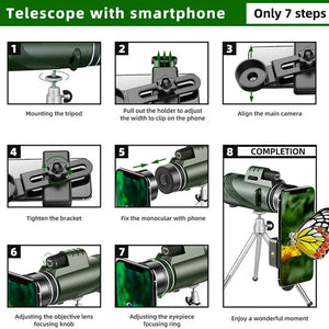 Portable Zoom HD 5000M Telescope - Compact, Powerful for Outdoor Use