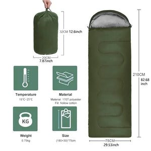 Ultralight Waterproof 4-Season Sleeping Bag for Camping & Hiking