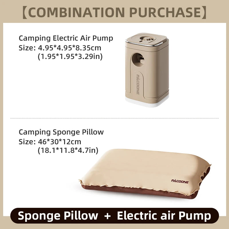 Self-Inflating 3D Camping Pillow Ultralight Outdoor Pillow