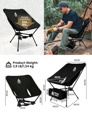 Camping Chair Foldable Outdoor Chair Triangle Framed Hiking Chair