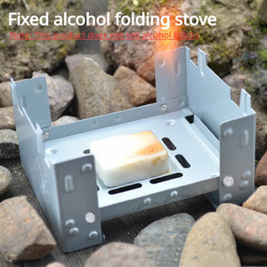 Compact Portable Alcohol Stove Burner for Outdoor Cooking, BBQ