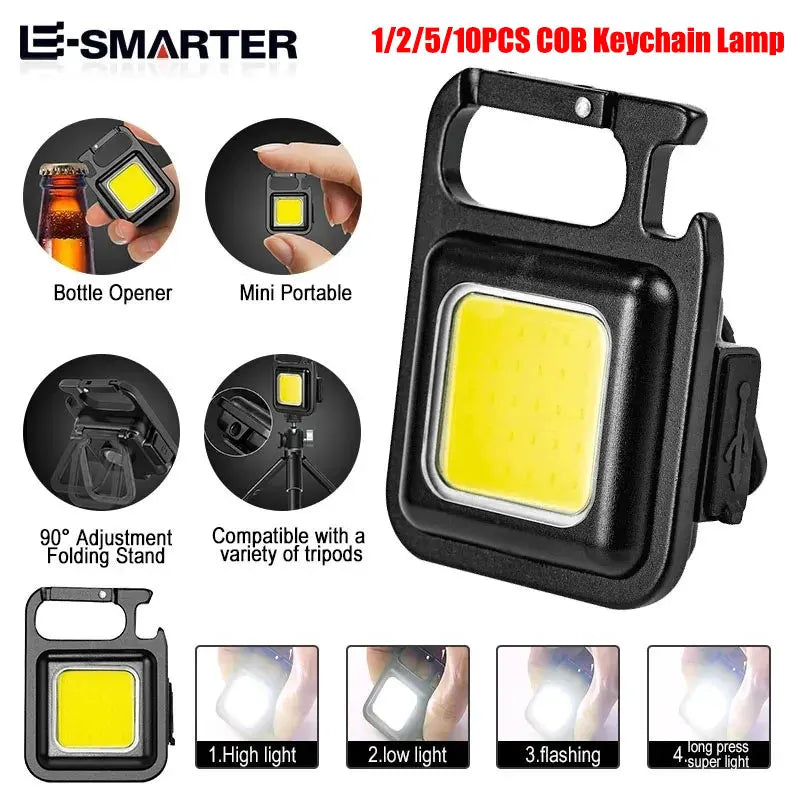 Flashlight Mini Keychain Lamp 4-Mode Waterproof EDC Torch