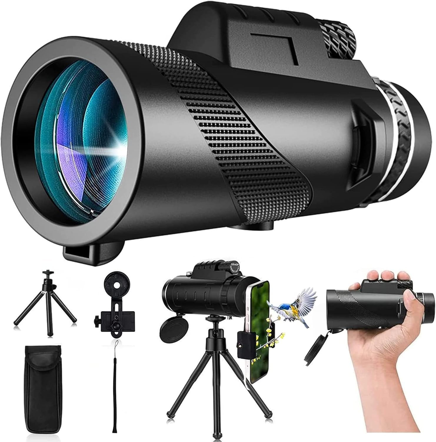 80X100 High-Powered Monocular Telescope with Tripod