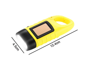 Hand Crank Solar Powered Flashlight Emergency Rechargeable Led Flashlight Survival Gear Self Powered Charging Torch for Outgoing Emergency