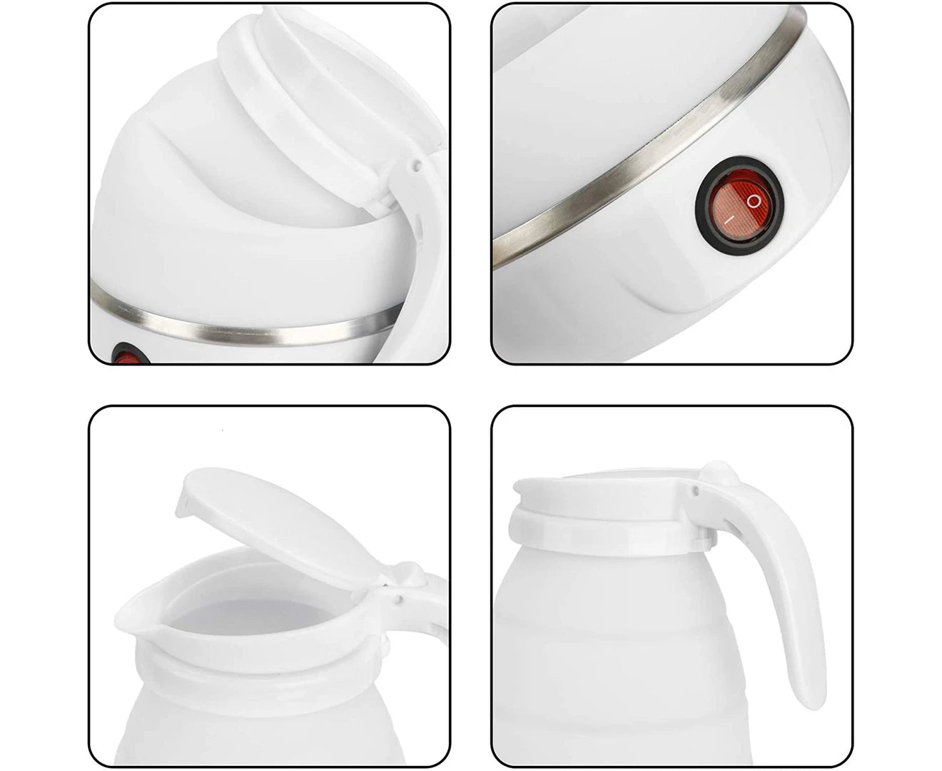 Camping Kettle Travel Kettle Foldable Kettle Silicone Kettle Stainless Steel Floor Outdoor Trekking Survival